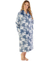 Slenderella Womens 46" Floral Flannel Fleece Zip Housecoat