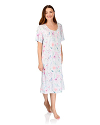 La Marquise Womens 'Watercolours' 43" & 50" Short Sleeve Nightie