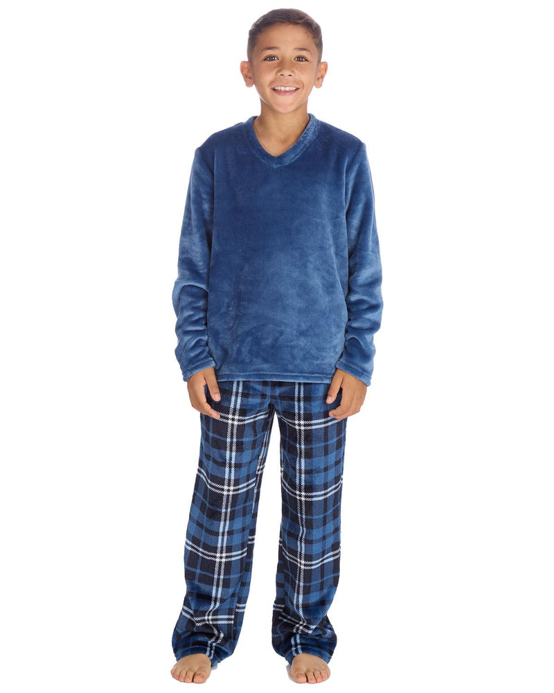 Cargo Bay Boys Polished Fleece Check Pyjamas