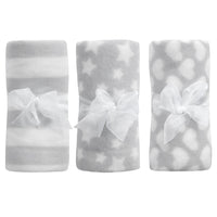 QT Baby 3 Pack Fleece Blanket Set