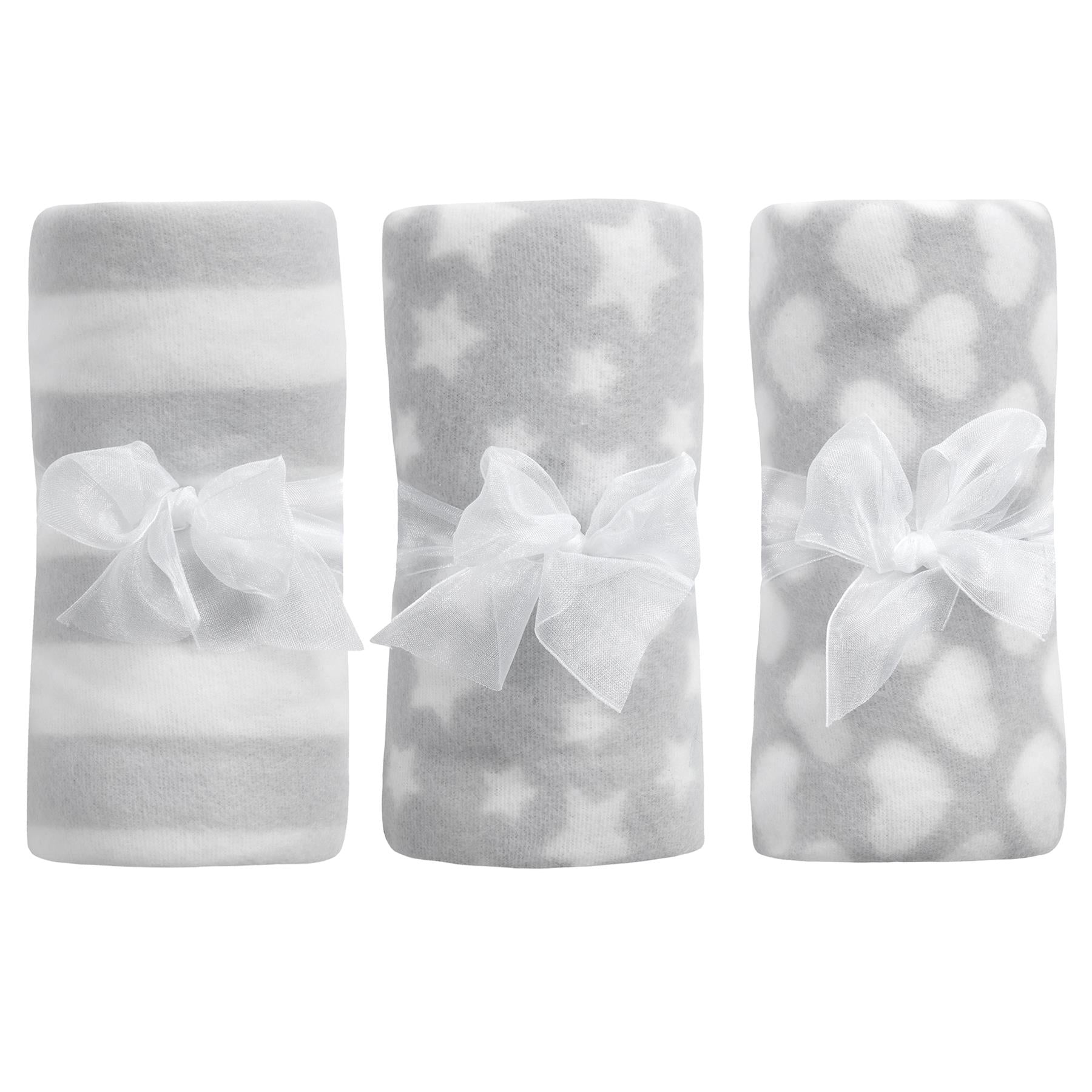 QT Baby 3 Pack Fleece Blanket Set