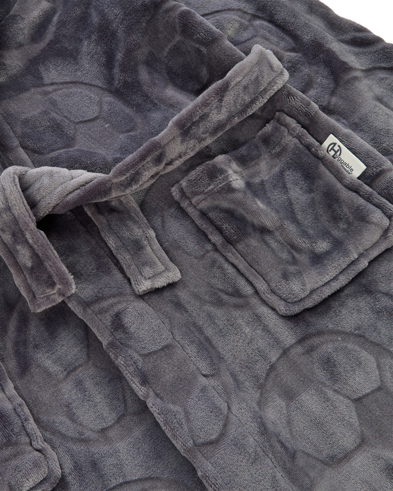 Huggable Boys Embossed Football Hooded Robe