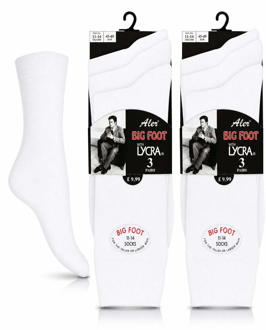 6 Pairs Mens Big Foot Dress Socks