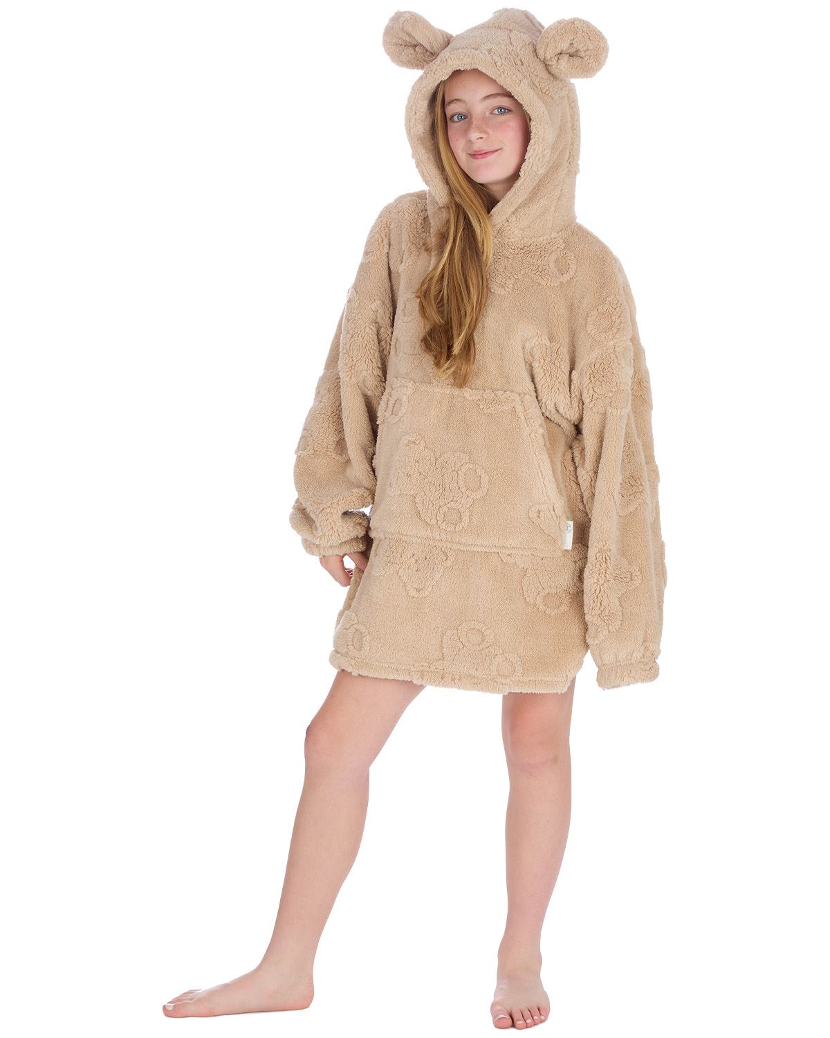 Huggable Kids Teddy Plush Fleece Hoodie