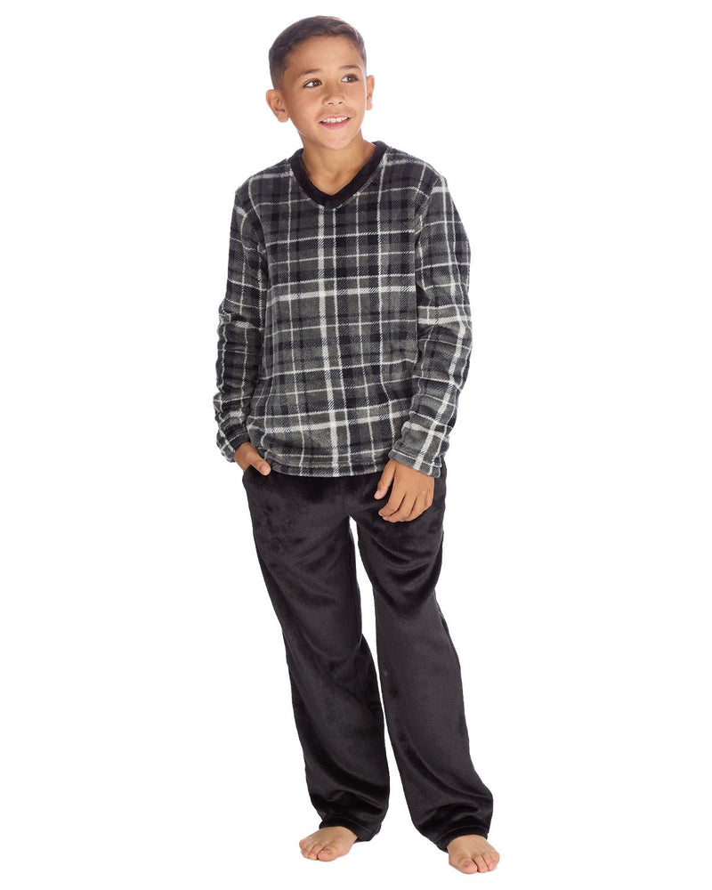 Cargo Bay Boys Polished Fleece Check Pyjamas