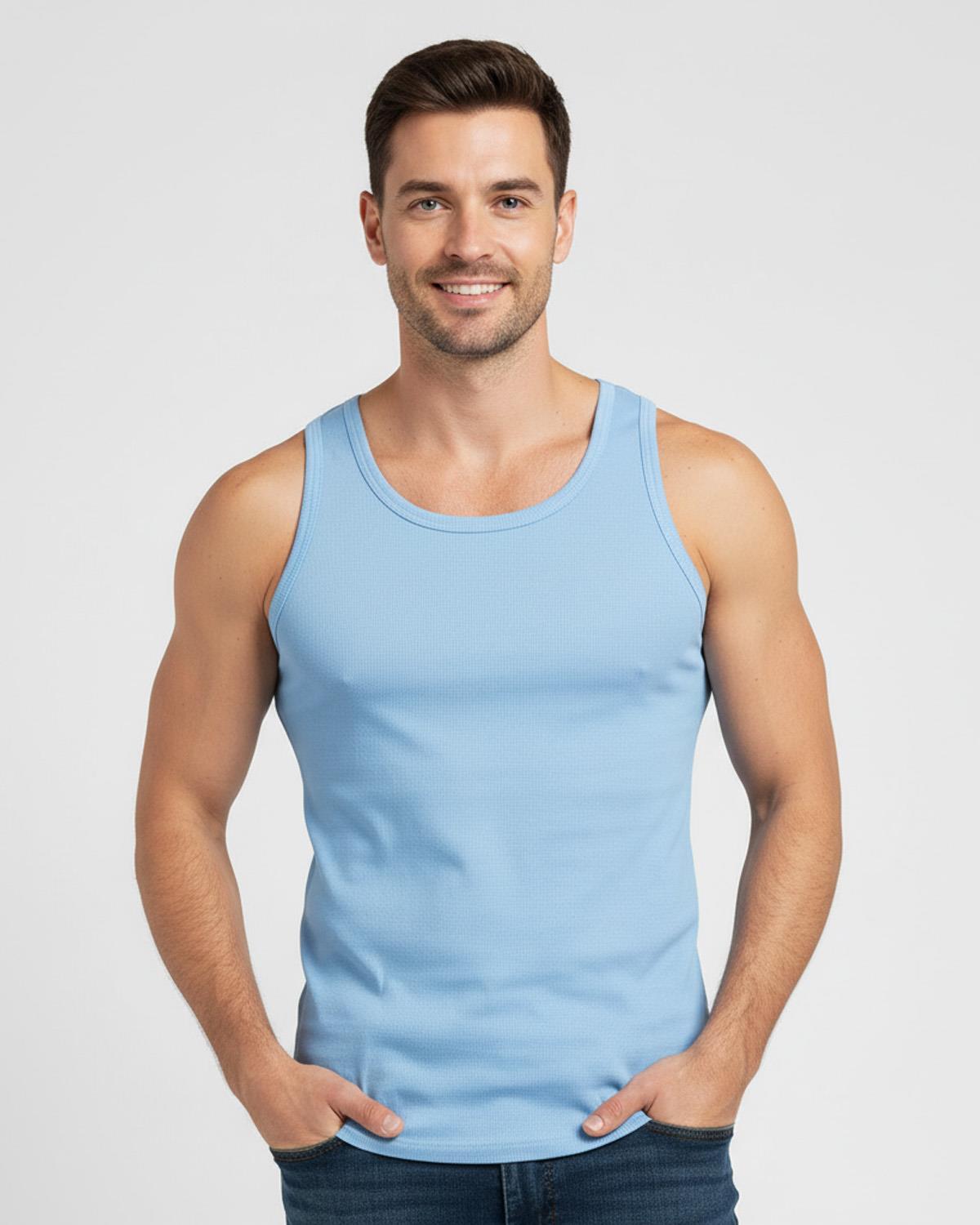 Slumber Hut Mens 6 Pack 100% Cotton Jersey Vests