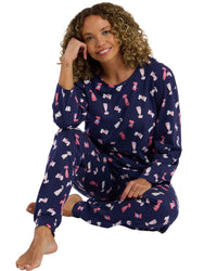 Indigo Sky Womens Cute Dog Cotton Pyjama