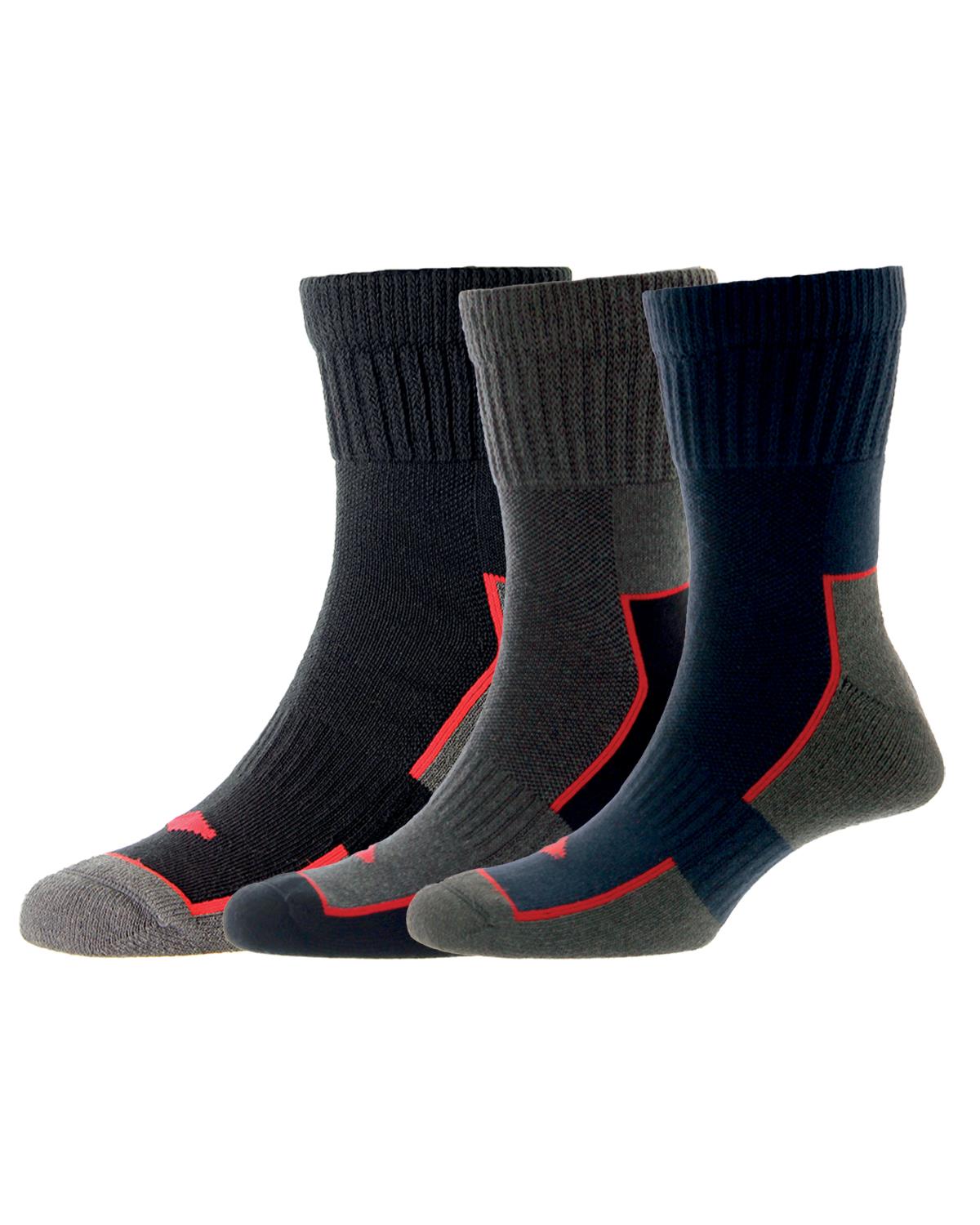 HJ Hall 3 Pack Comfort Top Workwear Socks