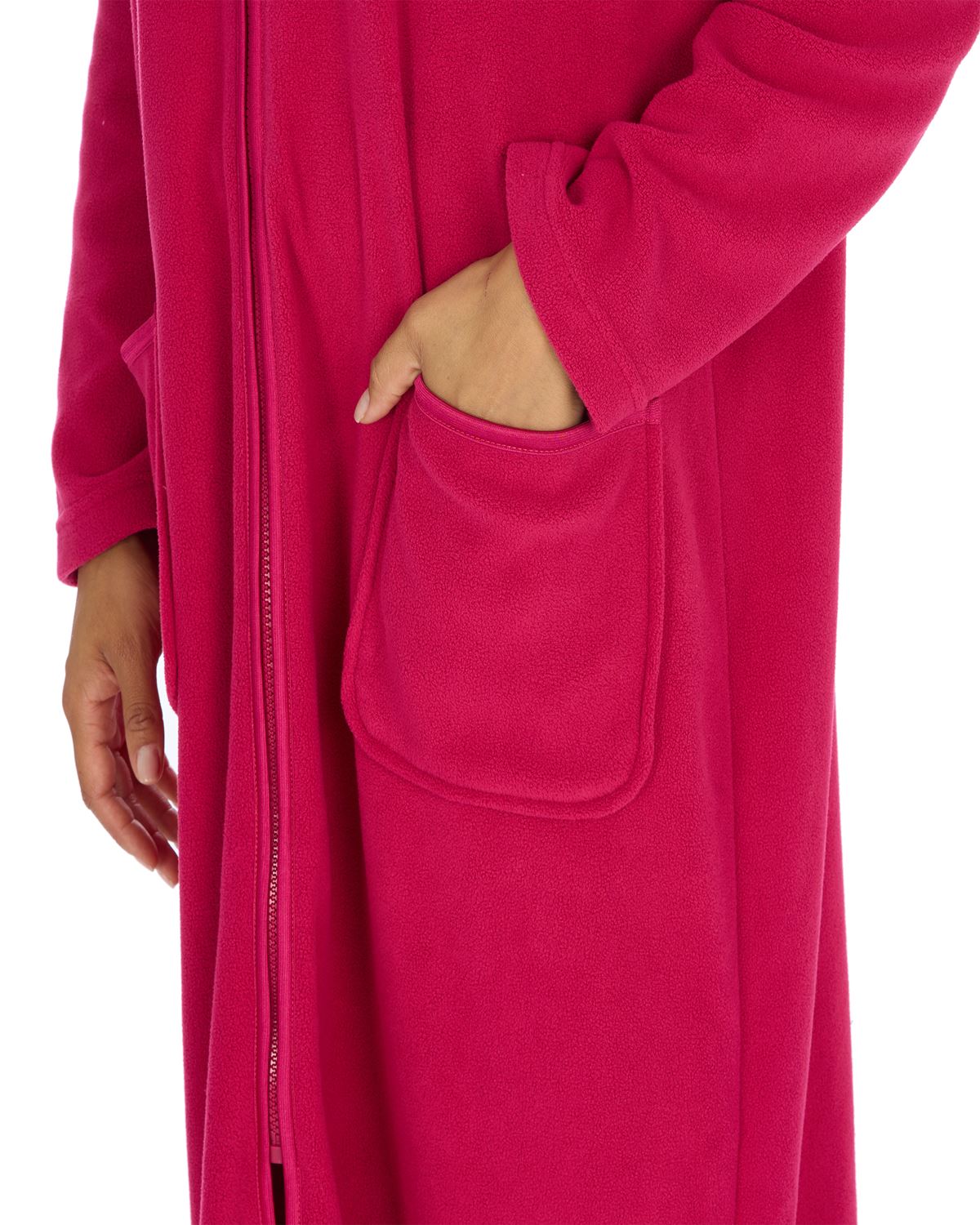 Slumber Hut Womens Zip Fleece Dressing Gown
