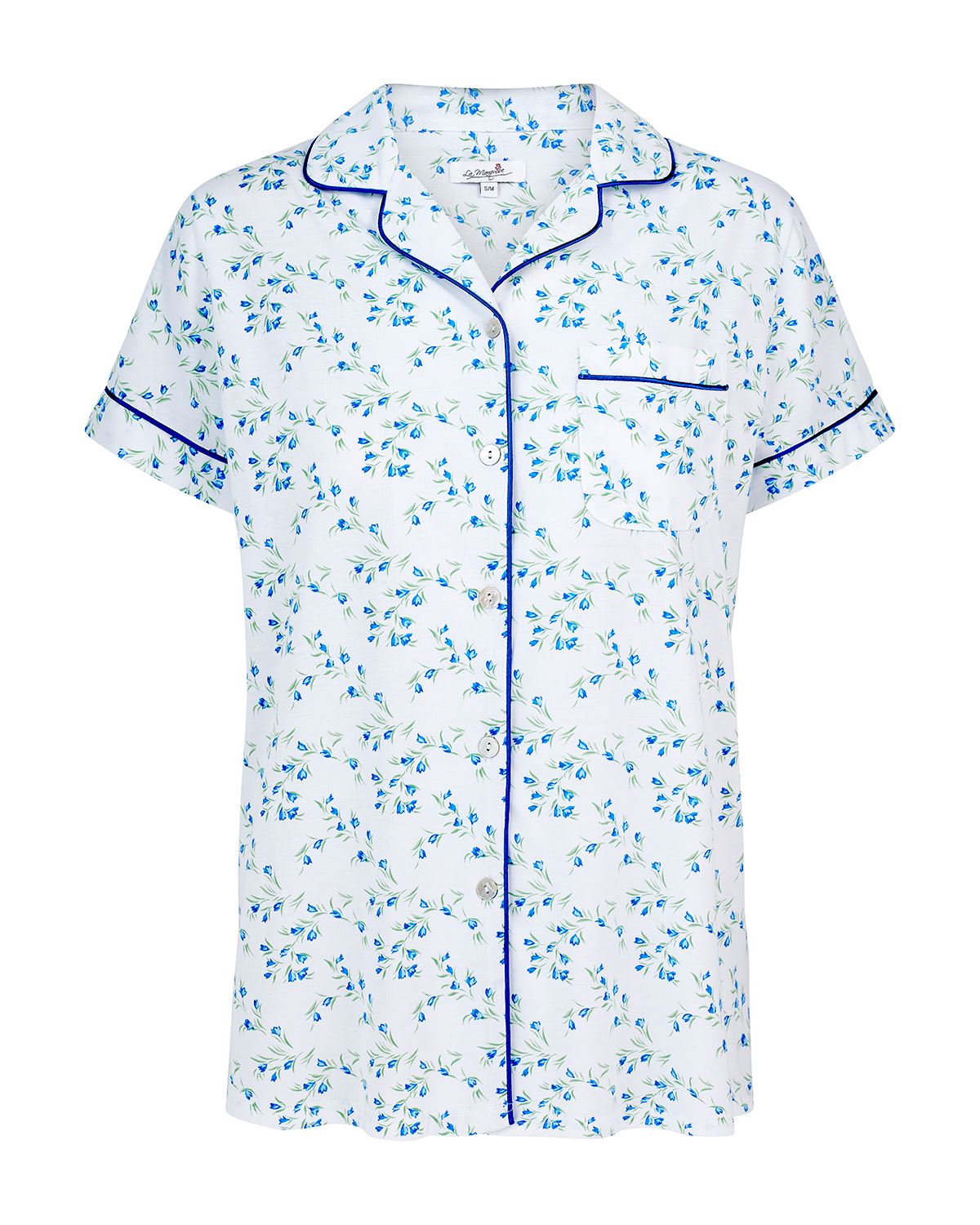 La Marquise Womens 'Moonlit Tulip' Short Sleeve Button Pyjamas