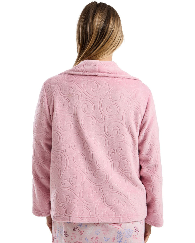 Marlon Womens Swirl Fleece Zip Bedjacket