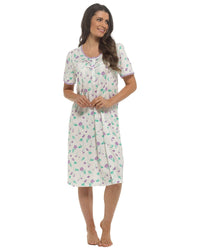Slumber Hut Womens Short Sleeve Floral Nightie