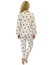 Indigo Sky Womens 100% Cotton Wincyette Button Pyjamas
