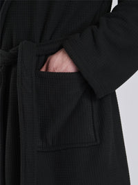 Loungeable Mens Fleece Lined Waffle Dressing Gown