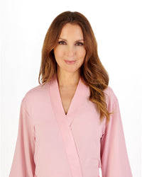 Gaspe Womens Supersoft Satin Edge 44" Kimono Wrap
