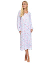 La Marquise Womens 'Floral Reflections' Long Sleeve Nightie