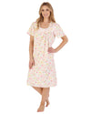 Slenderella Womens 42" Watercolour Floral Woven Nightie