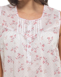 Slumber Hut Womens Woven Sleeveless Floral Nightie