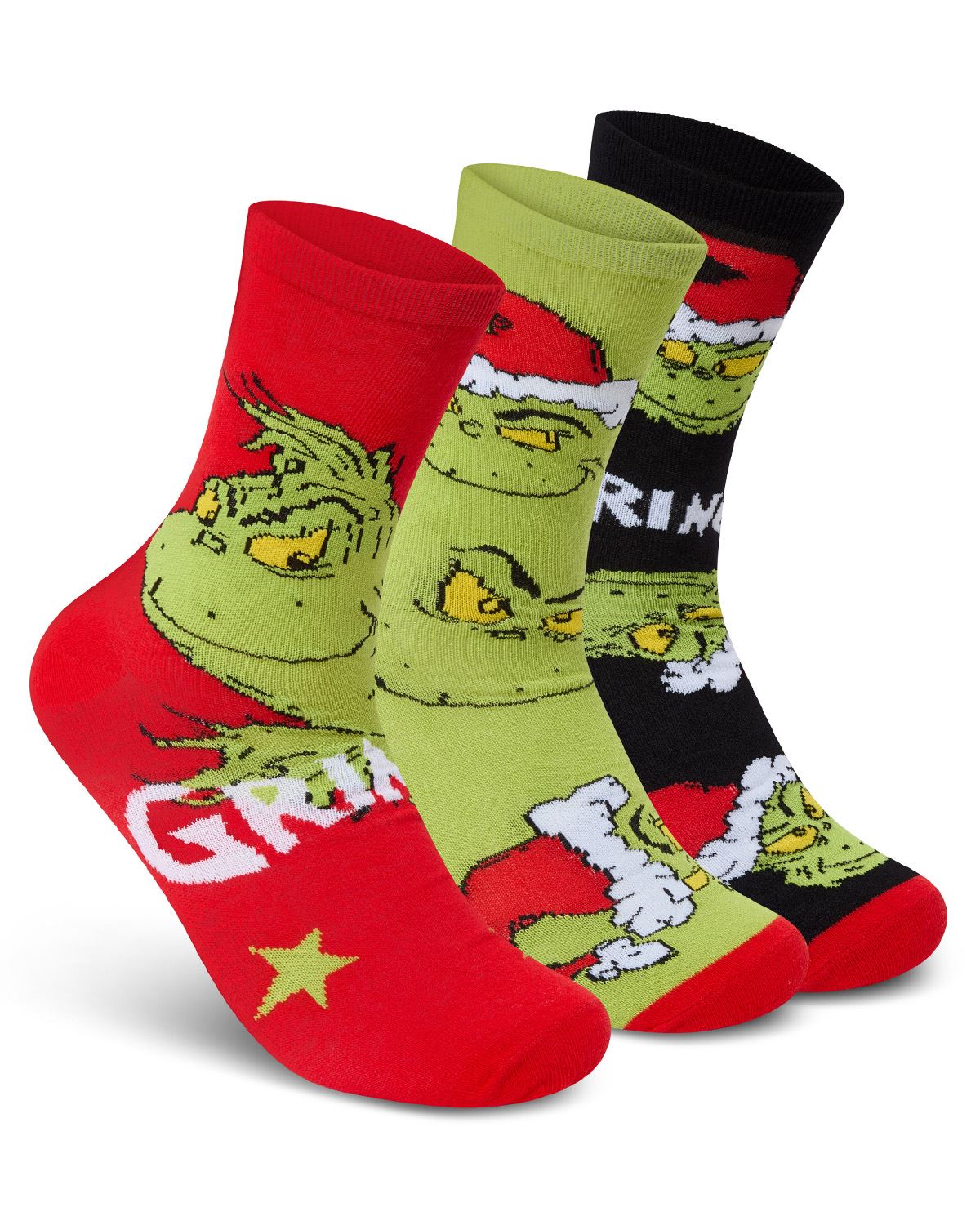 6 Pairs Grinch Christmas Socks