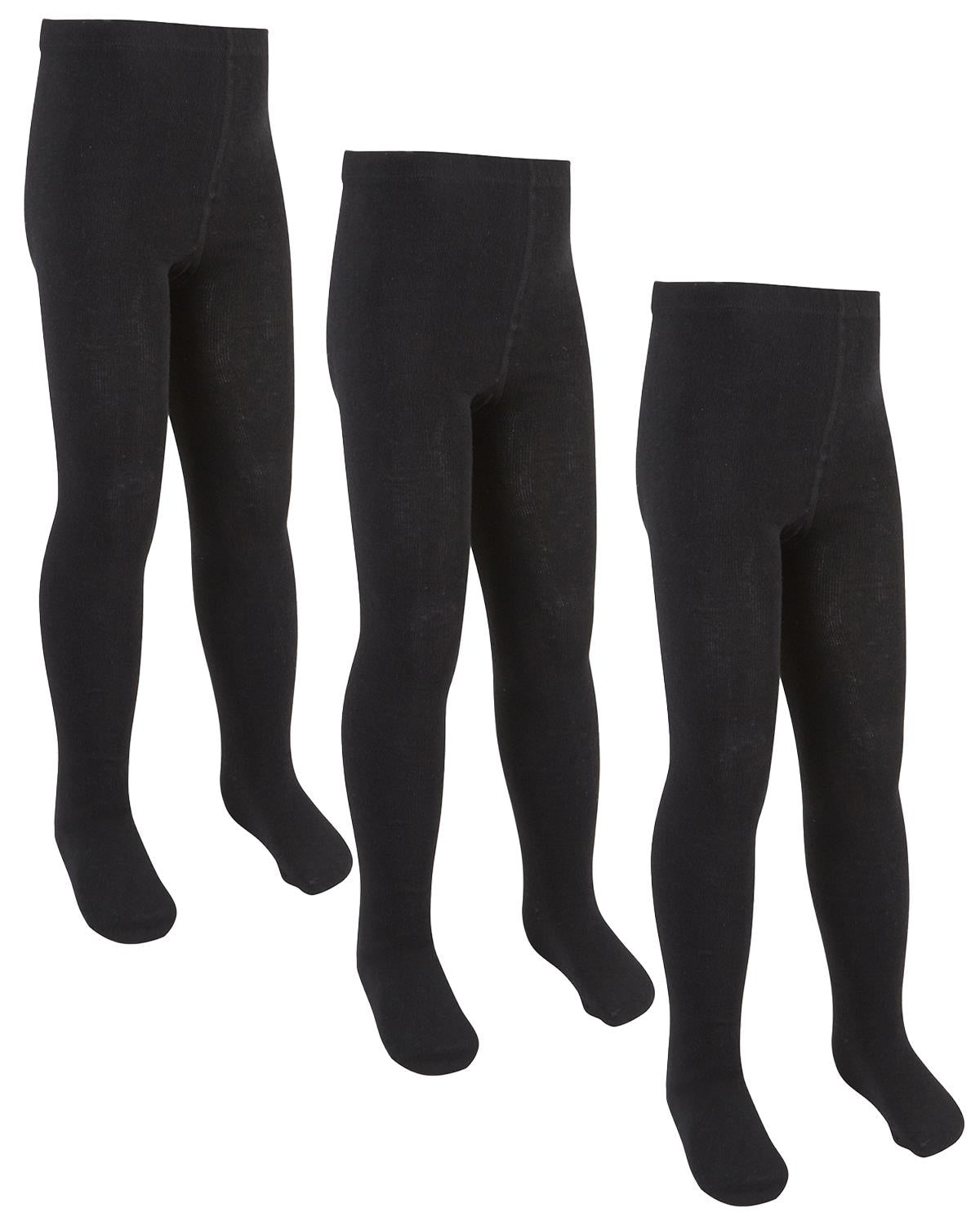 Girls 3 Pack Cotton Rich Tights