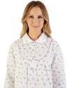 Slenderella Womens Floral Printed Flannel 51" Woven Nightdress