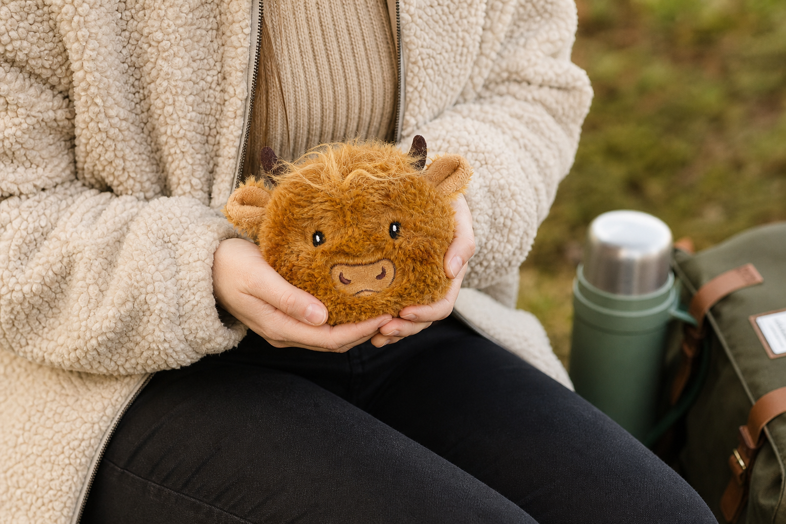 Highland Coo Cow Plush Hand Warmer