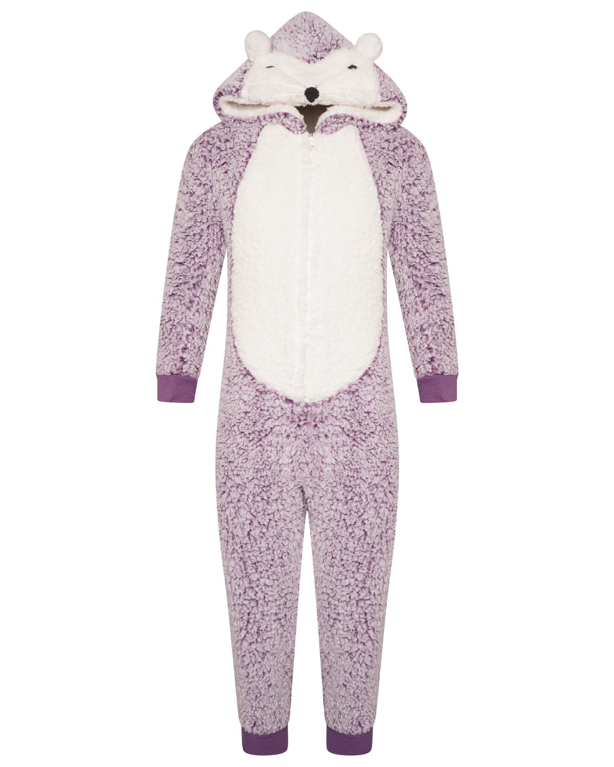 Girls Purple Hedgehog Onesie
