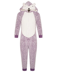 Girls Purple Hedgehog Onesie