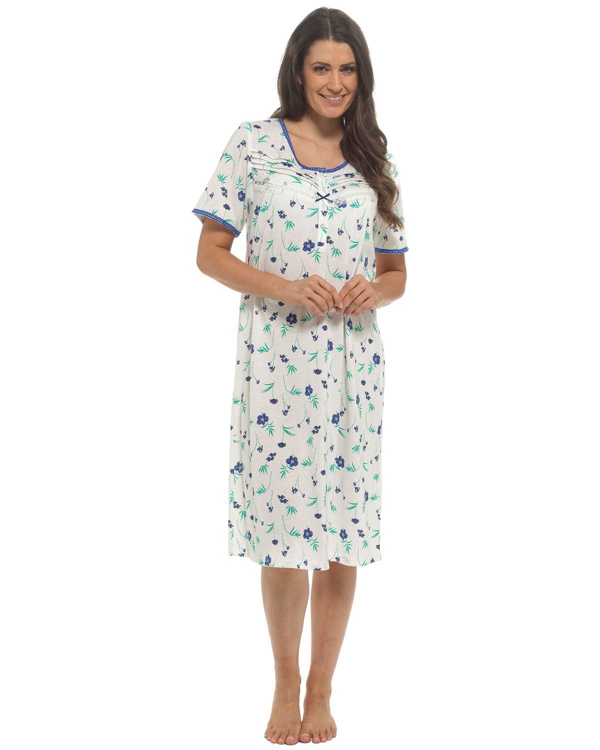 Slumber Hut Womens Short Sleeve Floral Nightie