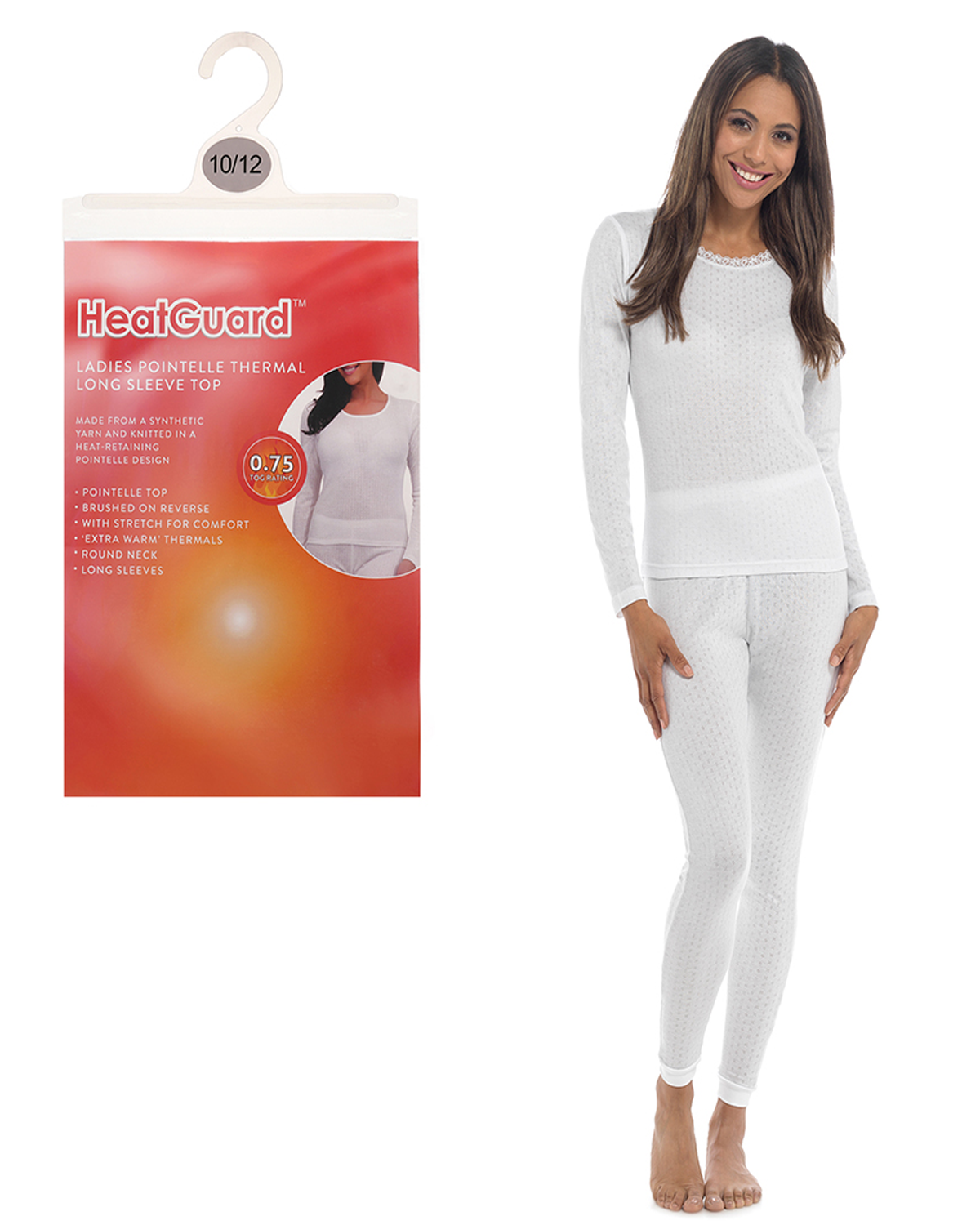 Heatguard Womens Pointelle Thermals - 2 Pack