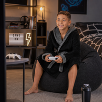 Slumber Hut Boys Contrast Hooded Dressing Gown