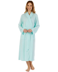 Slenderella Womens Shawl Collar Waffle Dressing Gown