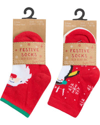 6 Pairs Family Christmas Cotton Rich Socks