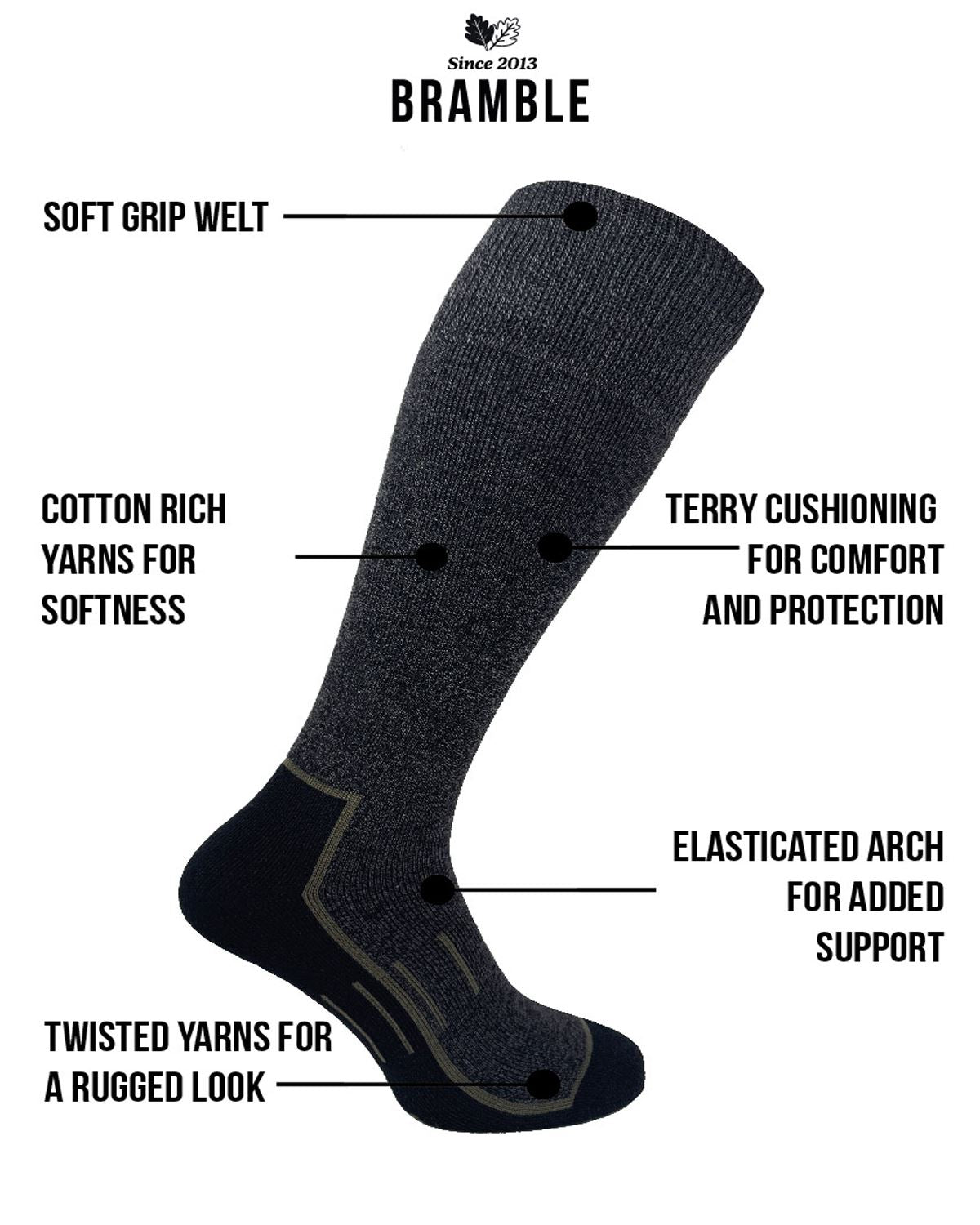 Bramble 1 Pair Mens Welly Socks