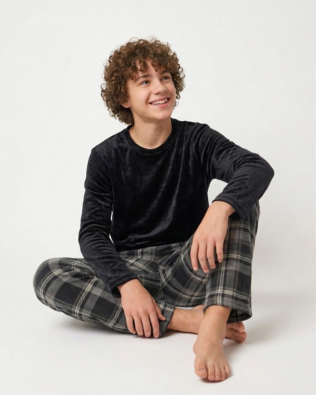Teen Boys Flannel Fleece Pyjama Set