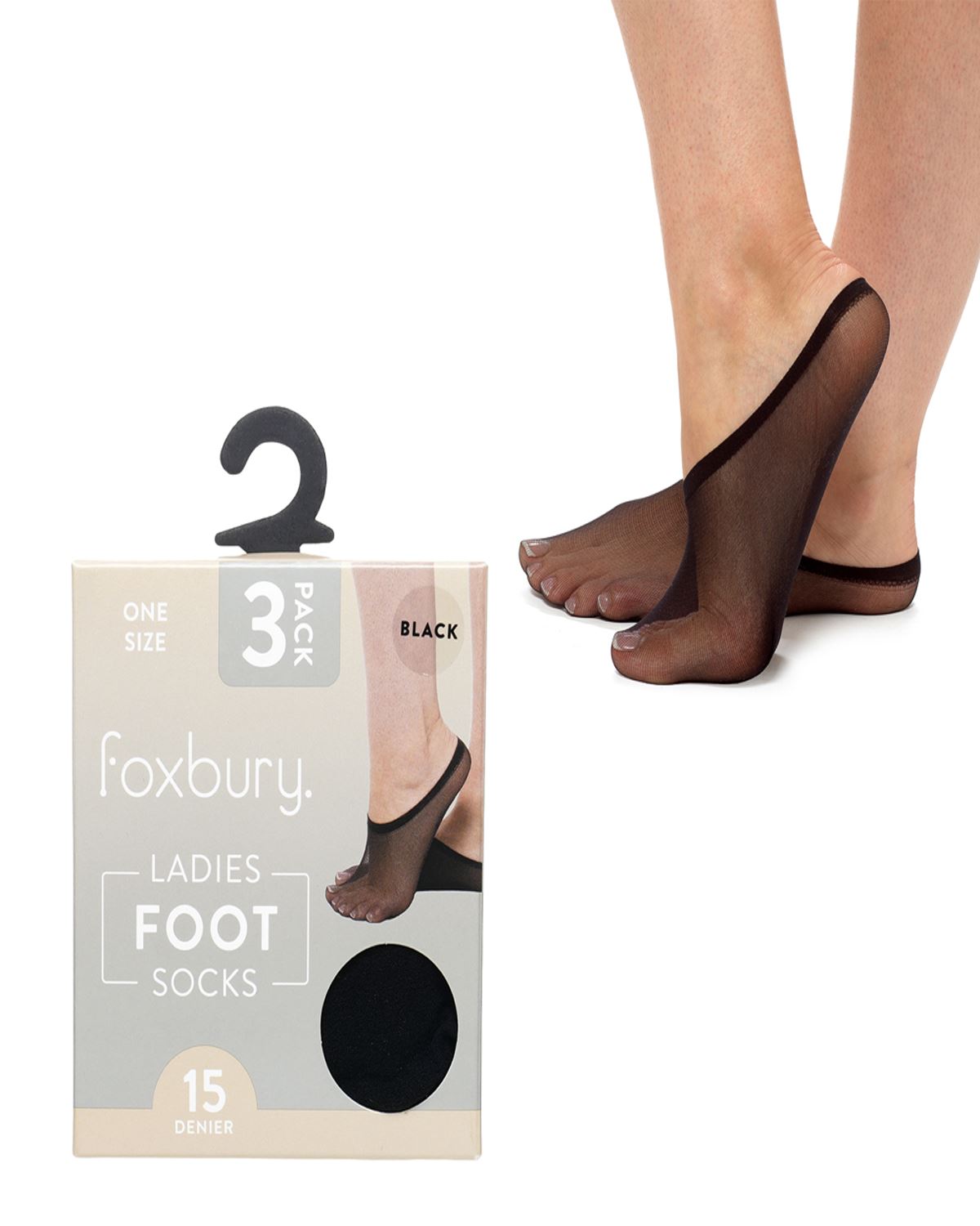 Foxbury Womens 9 Pack 15 Denier Footlet