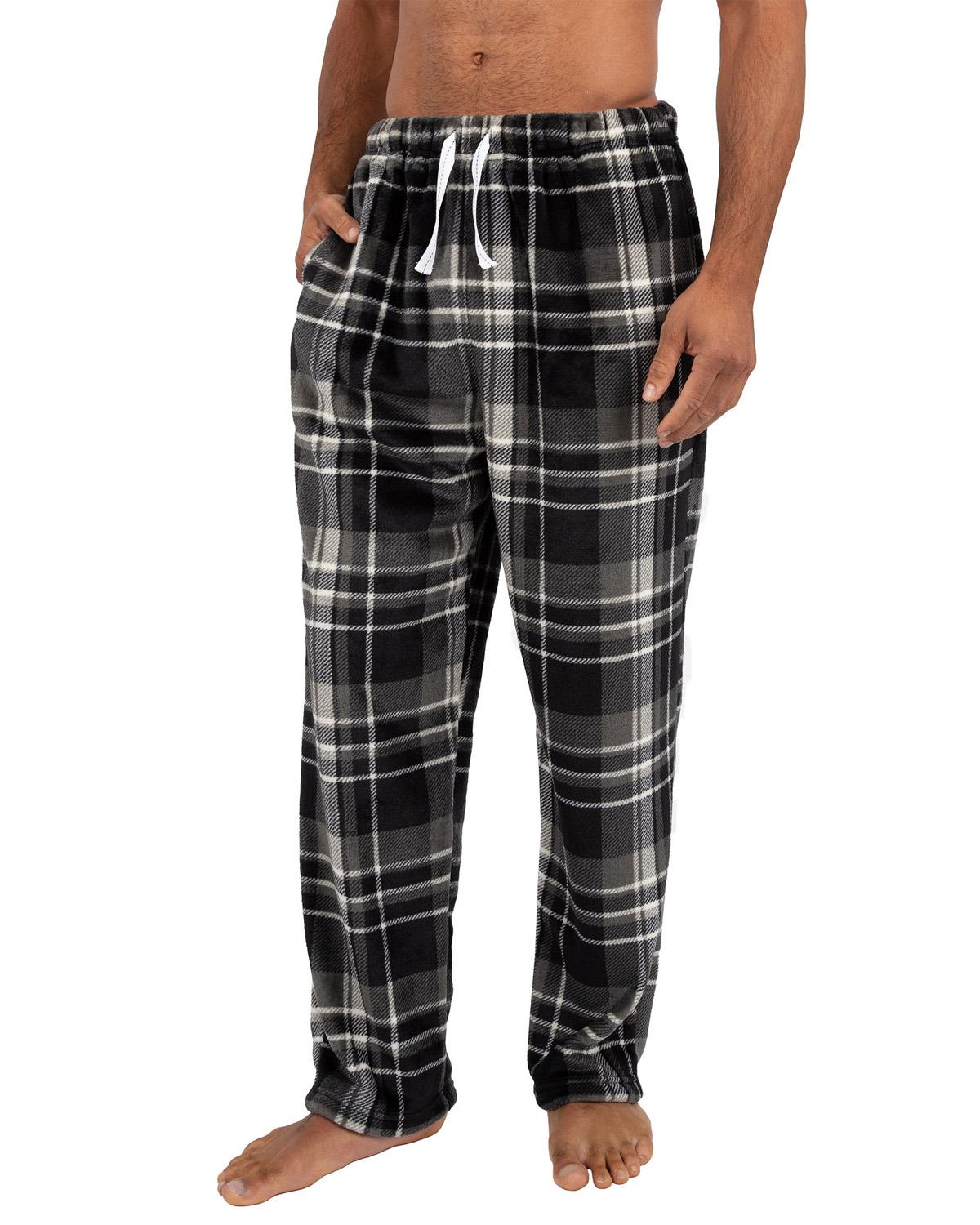 Cargo Bay Mens Polished Fleece Check Lounge Pants