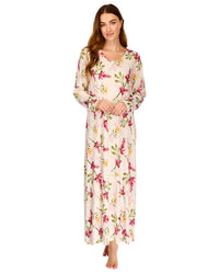 La Marquise Womens 'Berry & Blue' 43" & 50" Long Sleeve Jersey Nightie