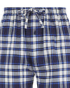 Walker Reid Mens Brushed Cotton Blue Check Pyjama Bottoms