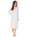 La Marquise Womens Pleated Susan Long Sleeve Nightie