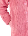 Slenderella Womens 46" Waffle Fleece Button Dressing Gown
