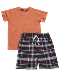 Cargo Bay Boys Check Short Pyjamas