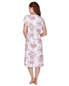 La Marquise Womens Vintage Bouquet Short Sleeve 43" Jersey Nightie