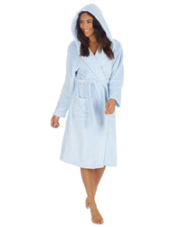 Huggable Womens Super Soft Flannel Fleece Hooded Robe