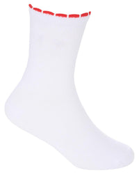 Girls 6 Pack Gingham Lace Socks