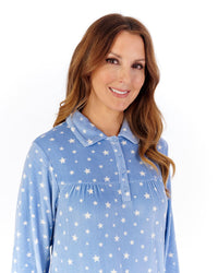 Slenderella Womens Supersoft Fleece 51" Long Sleeve Nightdress