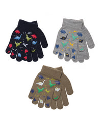 Bertie & Bo Childrens 3 Pack Patterned Gripper Gloves