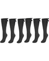 6 Pairs Girls Knee High Socks With Ribbon Bow