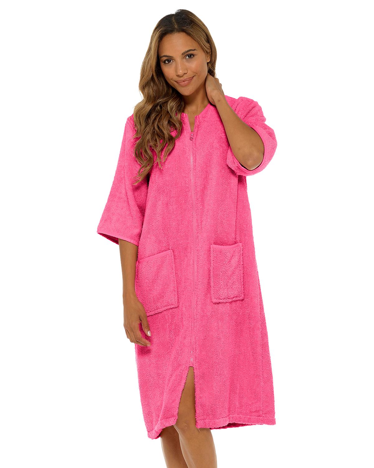 Slumber Hut Womens Zip Up Towelling Dressing Gown