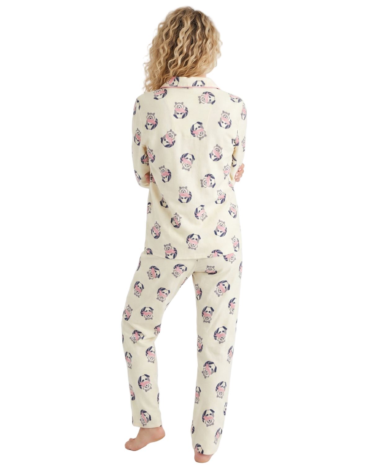 Indigo Sky Womens 100% Cotton Wincyette Button Pyjamas